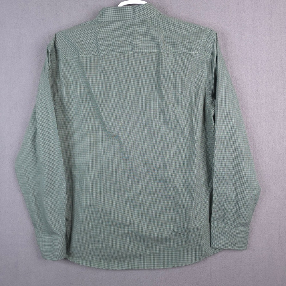 UNTUCKit Marcasin Green Wrinkle Free Gingham Long Sleeve Button Down Shirt XXL - Picture 7 of 10
